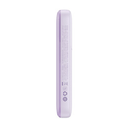 „Baseus Comet“ serijos maitinimo blokas su ekranu 10 000 mAh 22,5 W - violetinė + USB-A / USB-C laidas