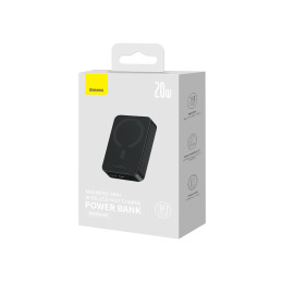 Baseus Magnetic Mini 20000 mAh 20W Powerbank - juodas + USB-C / USB-C laidas