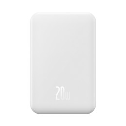 Baseus Magnetic Mini 20000 mAh 20W maitinimo blokas - baltas + USB-C / USB-C laidas