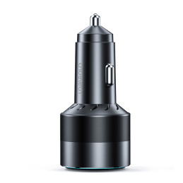 Choetech TC0010 USB-C USB-A PD 63W automobilinis įkroviklis - juodas