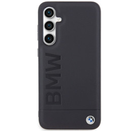 BMW Leather Hot Stamp dėklas, skirtas Samsung Galaxy S23 FE - juodas