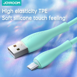 Joyroom boulingo duomenų kabelis S-2030M8 USB-A / mikro USB 3A 2m - žalias