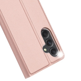 Dux Ducis Skin Pro dėklas Samsung A35 5G su atvartu - rožinis