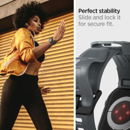 Spigen Rugged Armor Pro dėklas, skirtas Apple Watch 4/ 5/ 6/ 7/ 8/ 9/ SE (44/ 45 mm) – tamsiai pilka