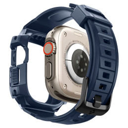 Spigen Rugged Armor Pro dėklas, skirtas Apple Watch Ultra 1/ 2 (49 mm) – tamsiai mėlynas