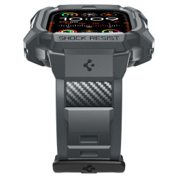 „Spigen Rugged Armor Pro“ dėklas, skirtas „Apple Watch Ultra 1/ 2“ (49 mm) – tamsiai pilkas