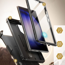 Unicorn Beetle Pro Supcase dėklas, skirtas Samsung Galaxy S24 Ultra - juodas