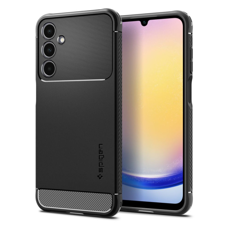 Spigen Rugged Armor dėklas, skirtas Samsung Galaxy A25 5G - matinė juoda