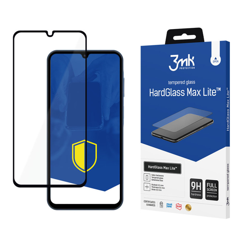 9H 3mk HardGlass Max Lite™ stiklas, skirtas Samsung Galaxy A15 5G