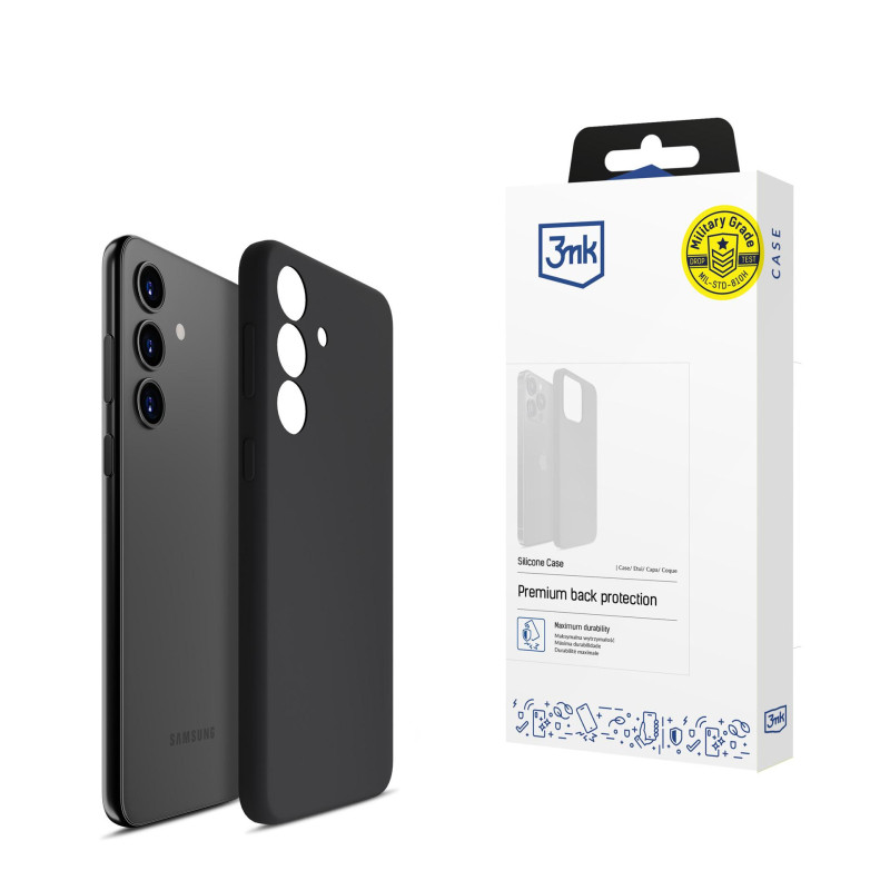 3mk silikoninis dėklas, skirtas Samsung Galaxy S24 - juodas