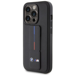 BMW Grip Hot Stamp dėklas iPhone 15 Pro - juodas