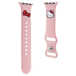 Hello Kitty silikoninis Kitty galvos dirželis Apple Watch 42/ 44/ 45/ 49mm – rožinis