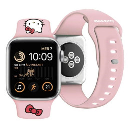 Hello Kitty silikoninis Kitty galvos dirželis Apple Watch 42/ 44/ 45/ 49mm – rožinis