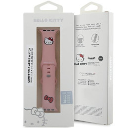 Hello Kitty silikoninis Kitty galvos dirželis Apple Watch 42/ 44/ 45/ 49mm – rožinis
