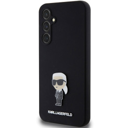 Karl Lagerfeld Silicone Ikonik Metal Pin dėklas Samsung Galaxy S23 FE - juodas