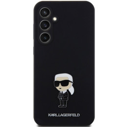 Karl Lagerfeld Silicone Ikonik Metal Pin dėklas Samsung Galaxy S23 FE - juodas