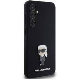 Karl Lagerfeld Silicone Ikonik Metal Pin dėklas Samsung Galaxy S23 FE - juodas