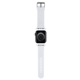 Karl Lagerfeld 3D guminis Karl&Choupette Heads dirželis Apple Watch 38/ 40/ 41mm - baltas