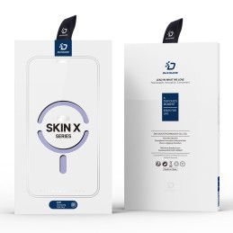 Dux Ducis Skin X Pro dėklas, skirtas Samsung Galaxy S24+ su MagSafe, atvartu ir stovu - violetinė