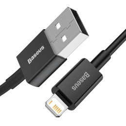 „Baseus Superior“ USB laidas – „Lightning 2,4 A“ 2 m juodas (CALYS-C01)