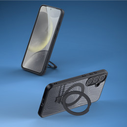 Dux Ducis Aimo Mag dėklas su MagSafe ir stovu Samsung Galaxy S24 - juodas