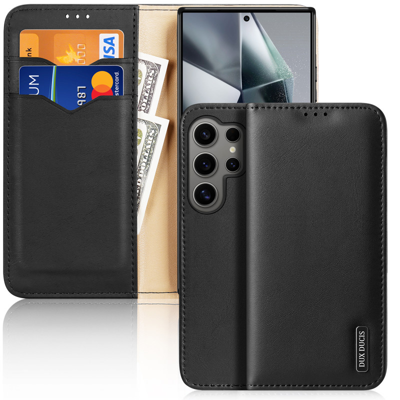 Dux Ducis Hivo dėklas su atvartu ir RFID blokavimu Samsung Galaxy S24 Ultra - juodas