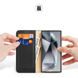 Dux Ducis Hivo dėklas su atvartu ir RFID blokavimu Samsung Galaxy S24 Ultra - juodas