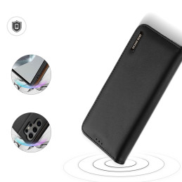 Dux Ducis Hivo dėklas su atvartu ir RFID blokavimu Samsung Galaxy S24 Ultra - juodas