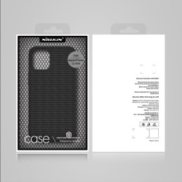 Nillkin Textured Case tvirtas sustiprintas dėklas su gelio rėmeliu ir nailonine nugara, skirtas iPhone 12 mini juodai