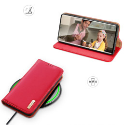 Dux Ducis Hivo dėklas su atvartu ir RFID blokavimu Samsung Galaxy S24 Ultra - raudonas