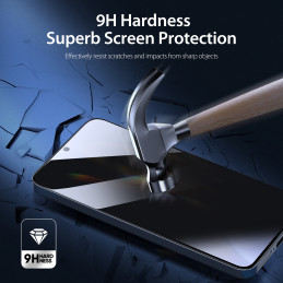 Dux Ducis Glass Privacy Samsung S24 - su juodu rėmeliu