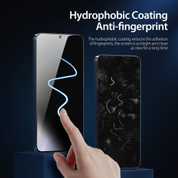 Dux Ducis Glass Privacy Samsung S24 - su juodu rėmeliu