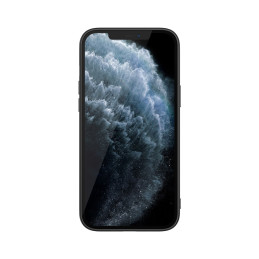 Nillkin Textured Case tvirtas sustiprintas dėklas su gelio rėmeliu ir nailonine nugara, skirtas iPhone 12 Pro Max juodai