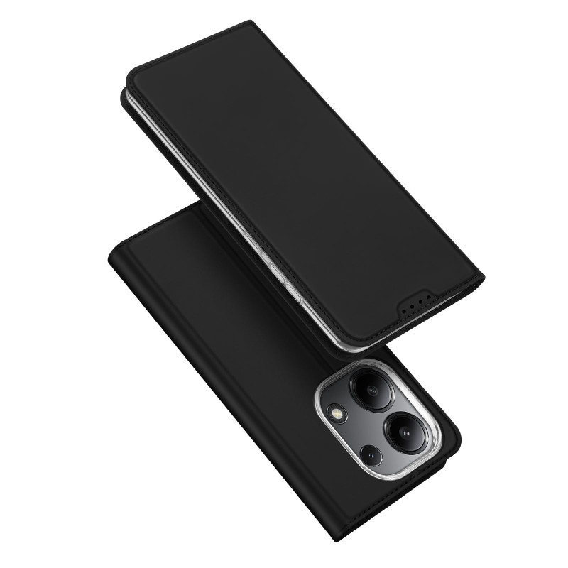 Dux Ducis Skin Pro dėklas su atvartu ir kortelės lizdu, skirtas Xiaomi Redmi Note 13 4G - juodas