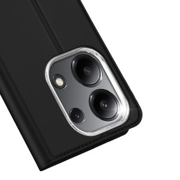Dux Ducis Skin Pro dėklas su atvartu ir kortelės lizdu, skirtas Xiaomi Redmi Note 13 4G - juodas