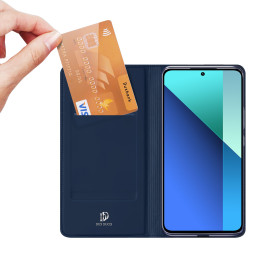 Dux Ducis Skin Pro atverčiamas dėklas, skirtas Xiaomi Redmi Note 13 4G - mėlynas