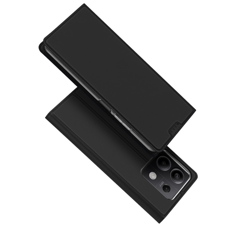 Dux Ducis Skin Pro dėklas su atvartu ir kortelės lizdu, skirtas Xiaomi Redmi Note 13 5G - juodas