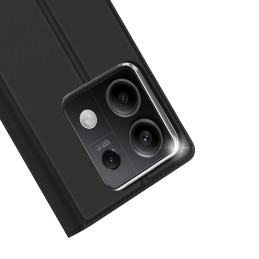 Dux Ducis Skin Pro dėklas su atvartu ir kortelės lizdu, skirtas Xiaomi Redmi Note 13 5G - juodas