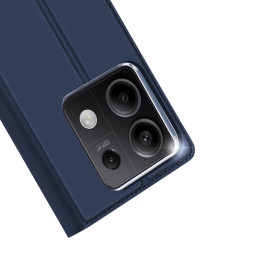 Dux Ducis Skin Pro dėklas su atvartu ir kortelės lizdu, skirtas Xiaomi Redmi Note 13 5G - mėlynas