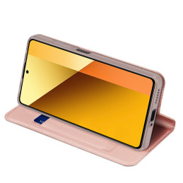 Dux Ducis Skin Pro dėklas su atvartu ir kortelės lizdu, skirtas Xiaomi Redmi Note 13 5G - rožinis