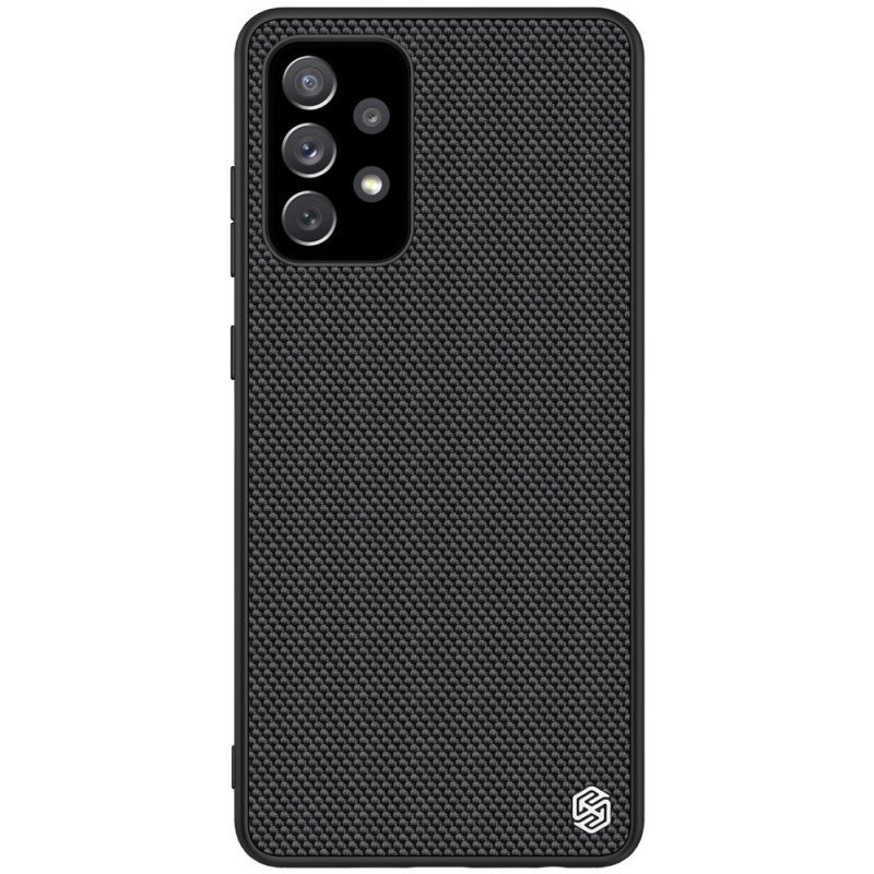 Nillkin Textured Case tvirtas sustiprintas dėklas su gelio rėmeliu ir nailonine nugara, skirtas Samsung Galaxy A72 4G ju...