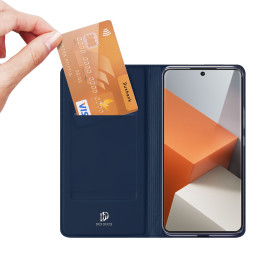 Dux Ducis Skin Pro dėklas su atvartu ir kortelės lizdu, skirtas Xiaomi Redmi Note 13 Pro+ 5G - mėlynas