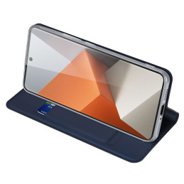 Dux Ducis Skin Pro dėklas su atvartu ir kortelės lizdu, skirtas Xiaomi Redmi Note 13 Pro+ 5G - mėlynas