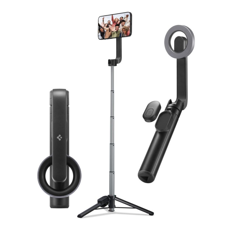 Spigen S570W selfie stick MagSafe trikojis su Bluetooth - juodas