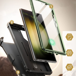 Unicorn Beetle Pro Supcase dėklas, skirtas Samsung Galaxy S24 Ultra - žalias