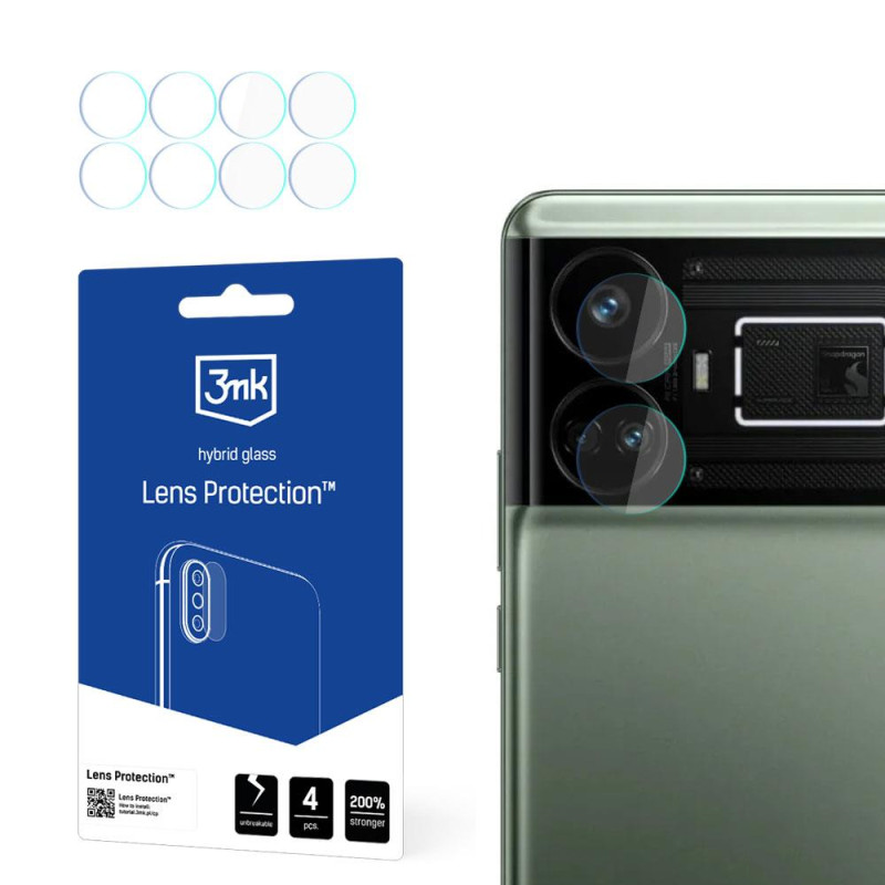 3mk Lens Protection™ hibridinis fotoaparato stiklas, skirtas Realme GT5