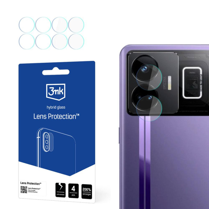 3mk Lens Protection™ hibridinis fotoaparato stiklas, skirtas Realme GT3 / GT Neo 5