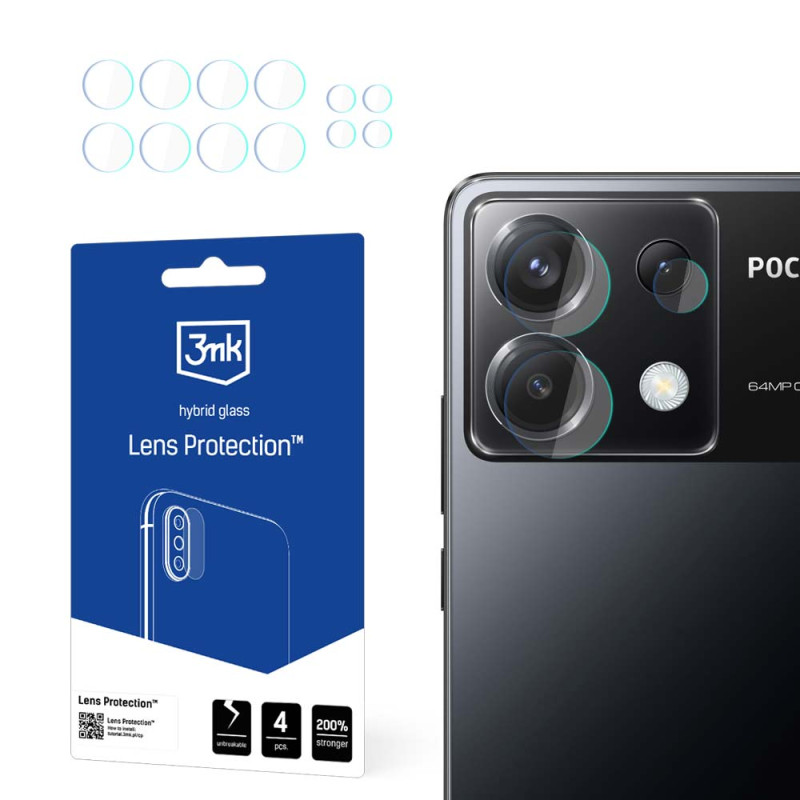 3mk Lens Protection™ hibridinis fotoaparato stiklas, skirtas Xiaomi Poco X6 5G