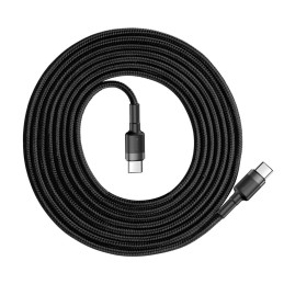 Baseus CATKLF-HG1 USB-C - USB-C PD QC kabelis 60W 3A 480Mb/ s 2m - juoda ir pilka