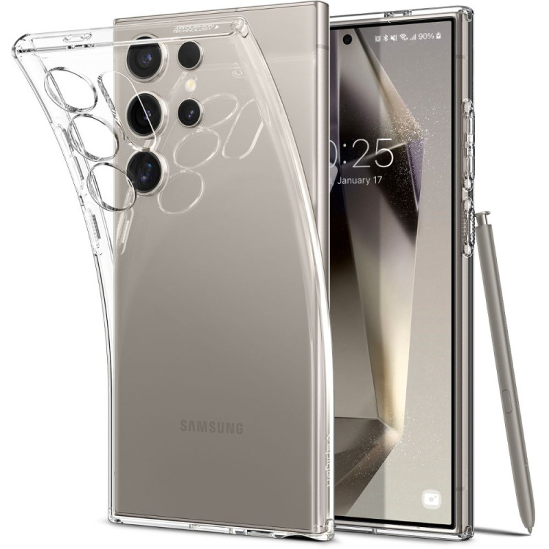 Spigen Skystųjų kristalų dėklas, skirtas Samsung Galaxy S24 Ultra - skaidrus